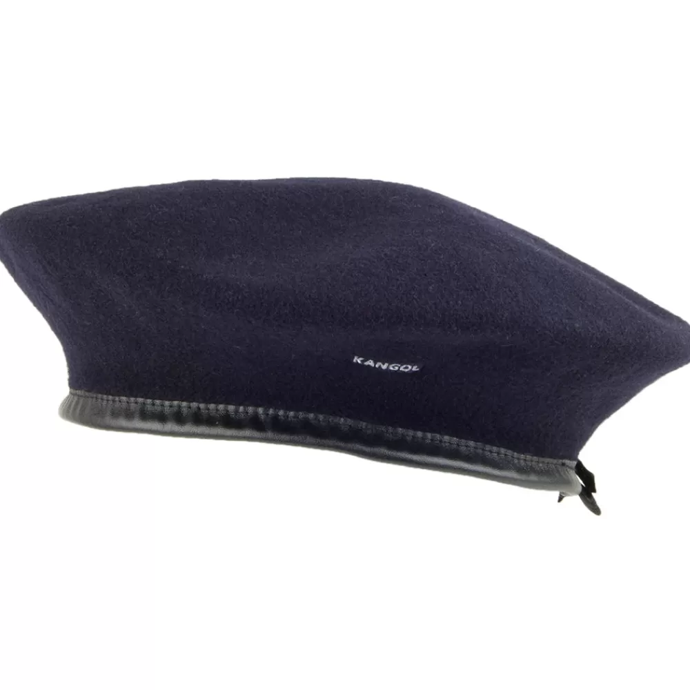 Chapeaux Hiver | Bérets^Kangol Béret Militaire en Laine Monty bleu marine
