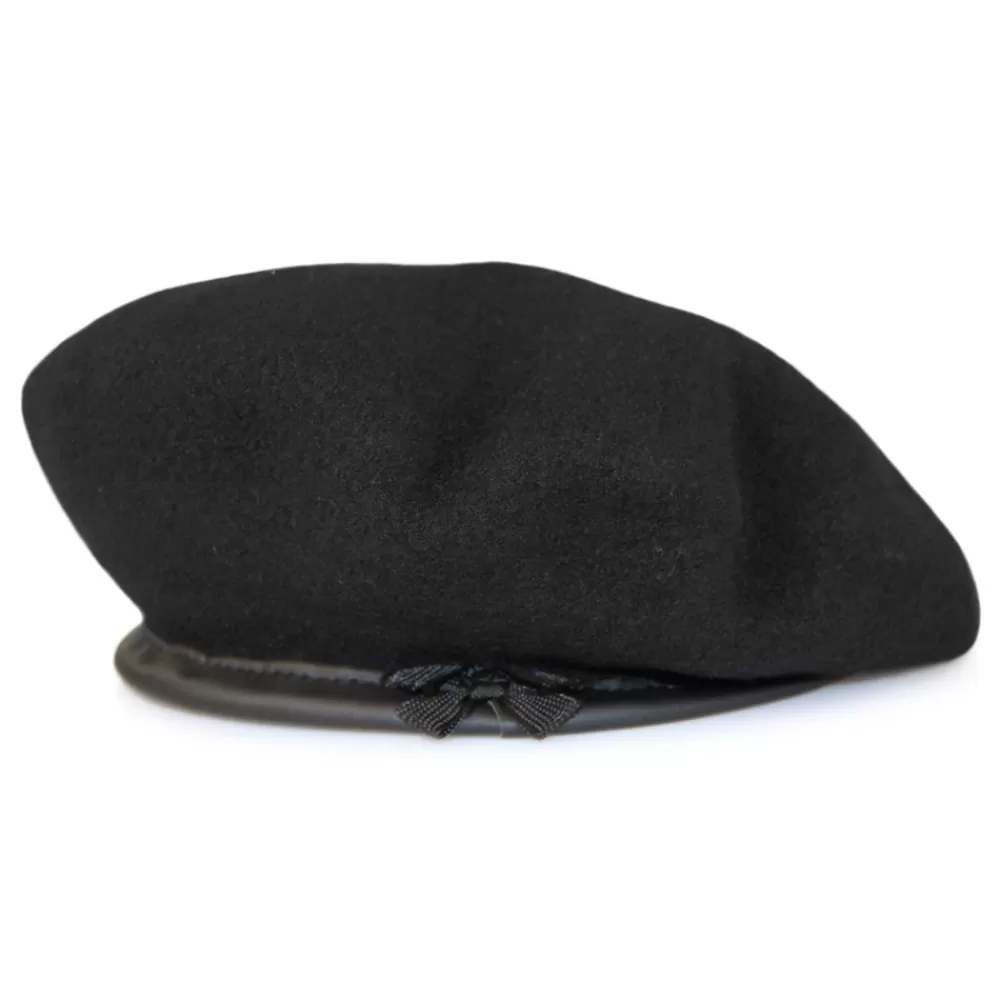 Chapeaux Hiver | Bérets^Kangol Béret Militaire en Laine Monty noir