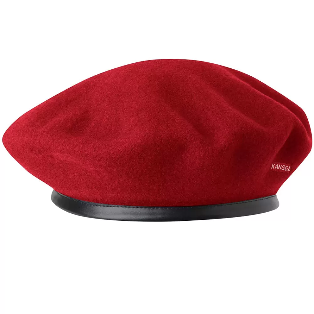 Chapeaux Hiver | Bérets^Kangol Béret Militaire en Laine Monty rouge