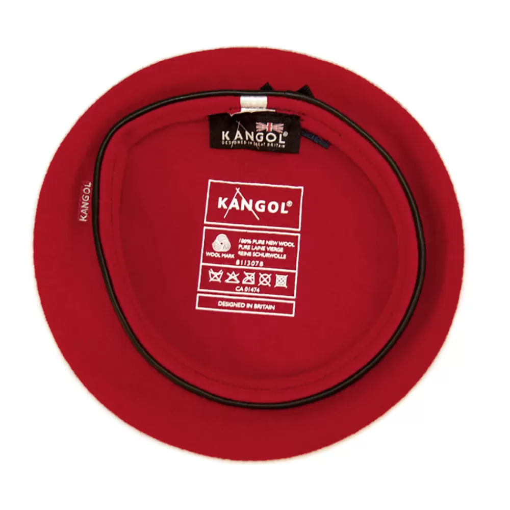 Chapeaux Hiver | Bérets^Kangol Béret Militaire en Laine Monty rouge