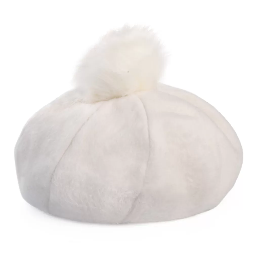 Chapeaux Hiver | Bérets^Brixton Béret Oversize avec Pompon en Fausse Fourrure Natalie blanc cassé