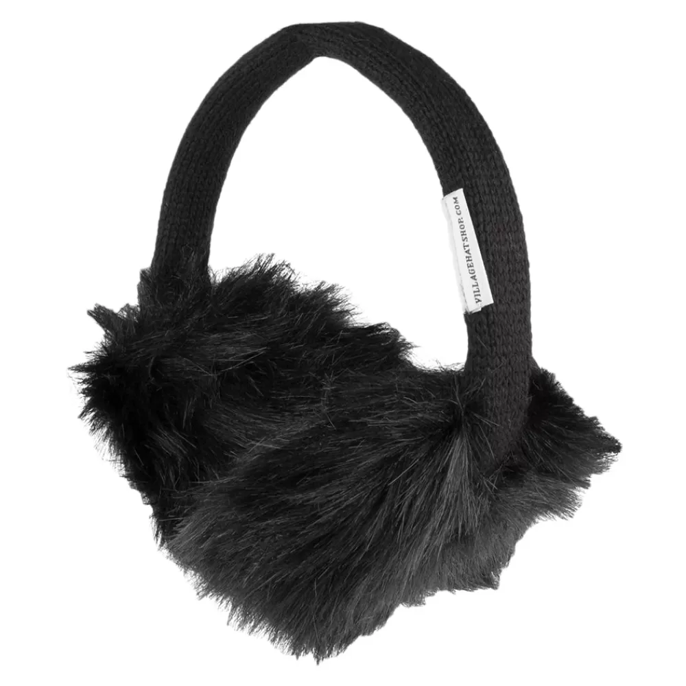 Fausse Fourrure | Chapeaux Hiver^Village Hats Cache-Oreilles en Fausse Fourrure noir