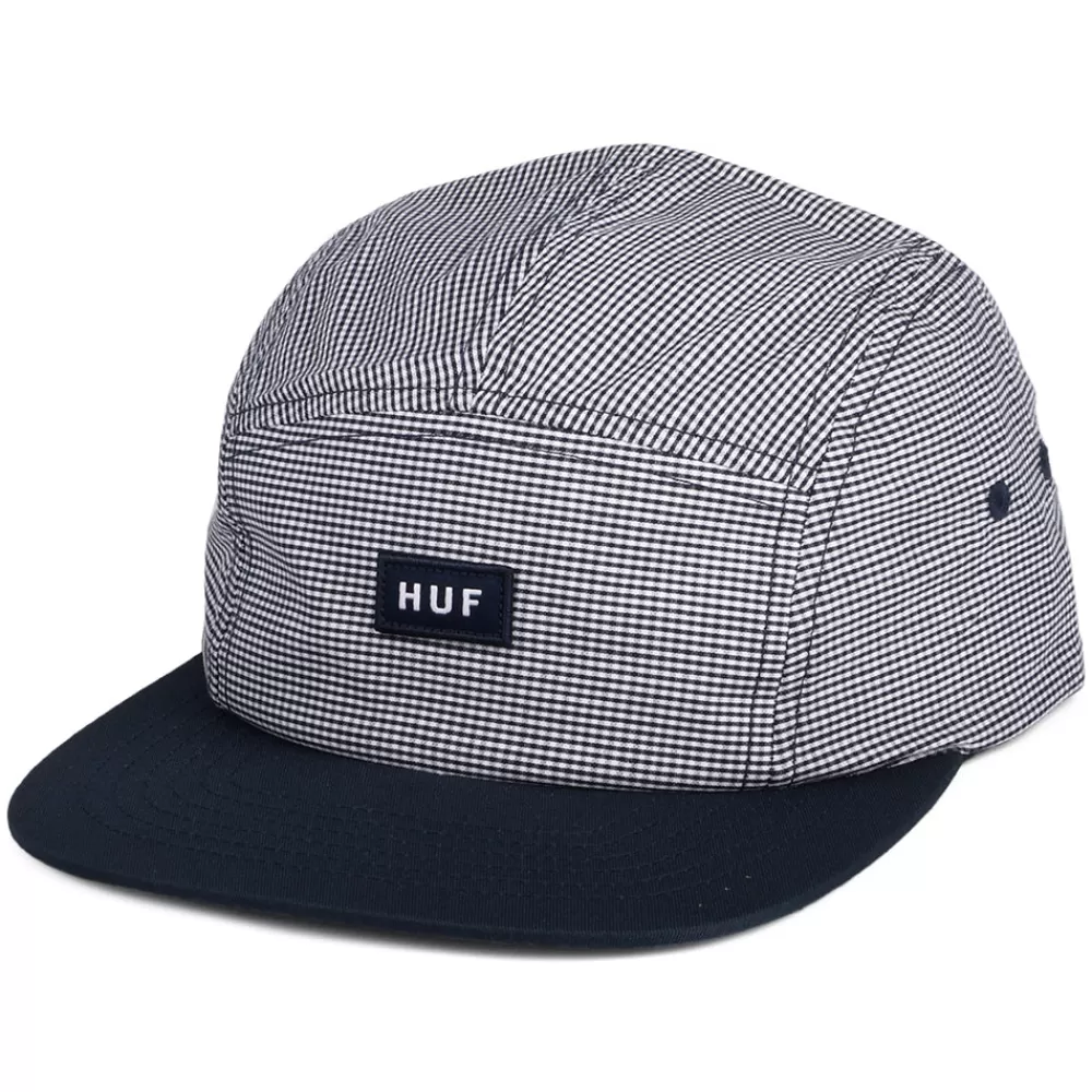 Casquettes De Baseball | Casquettes Homme^HUF Casquette 5 Panel Micro Vichy bleu marine