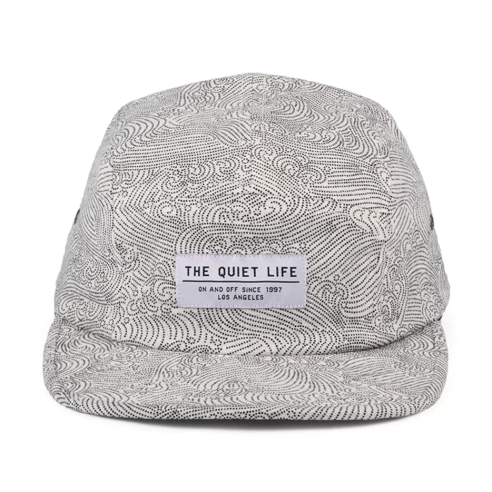 Casquettes Homme^The Quiet Life Casquette 5 Panel Waves en Coton blanc-noir