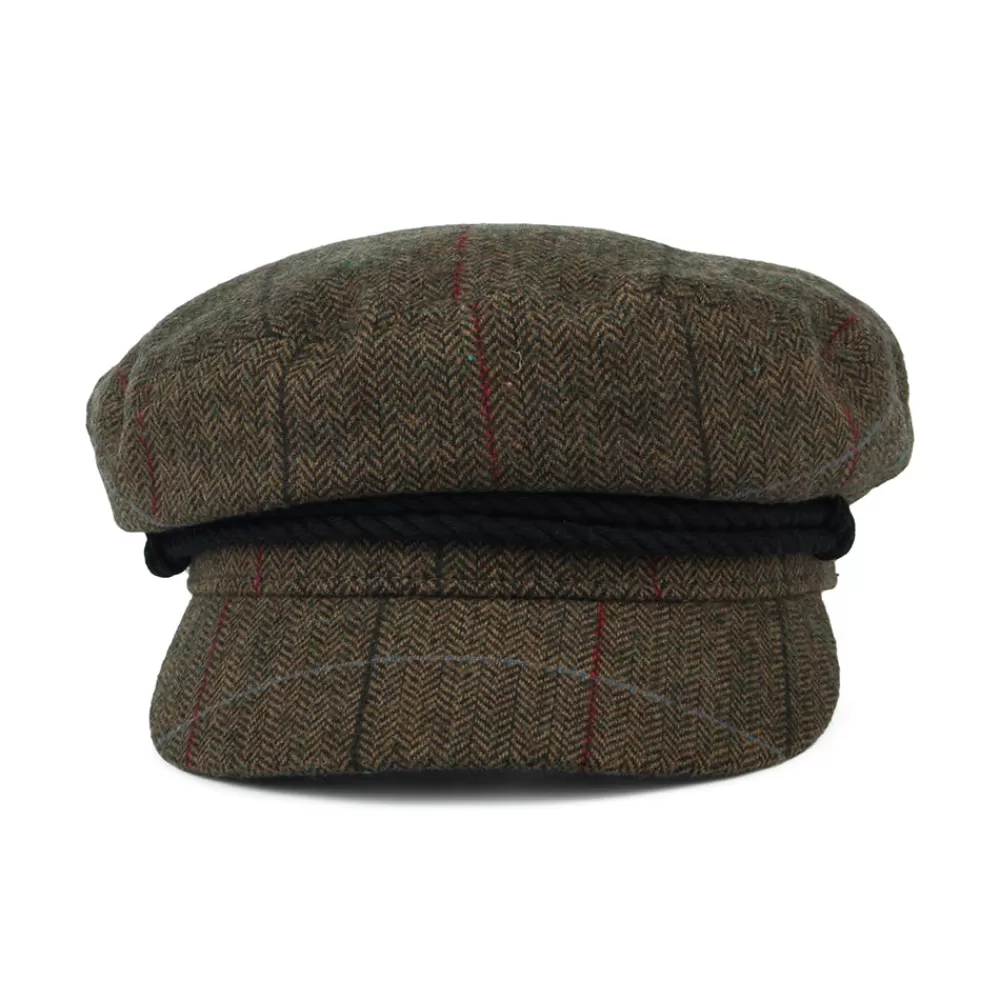 Casquettes De Marin | Casquettes De Marin^Brixton Casquette de Marin à Carreaux et Chevrons marron-noir