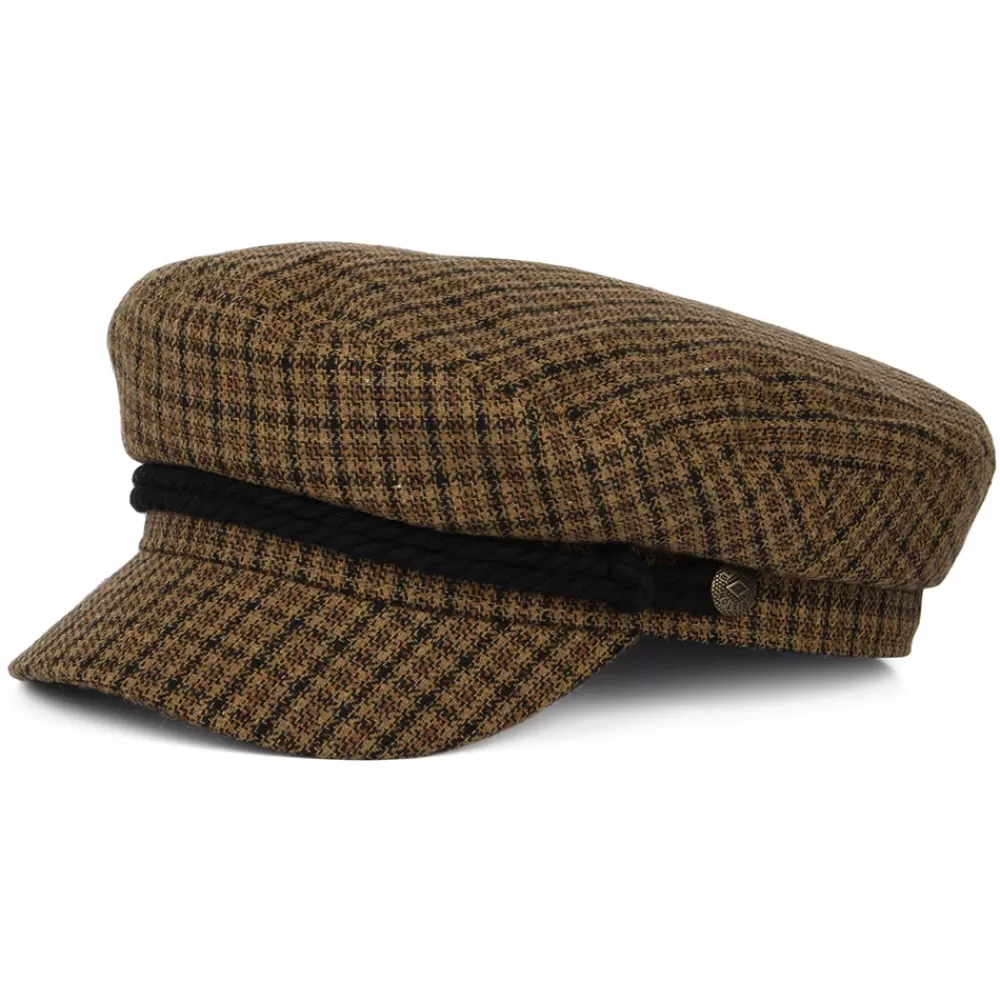 Casquettes De Marin | Casquettes De Marin^Brixton Casquette de Marin Pied-de-Poule caramel-noir