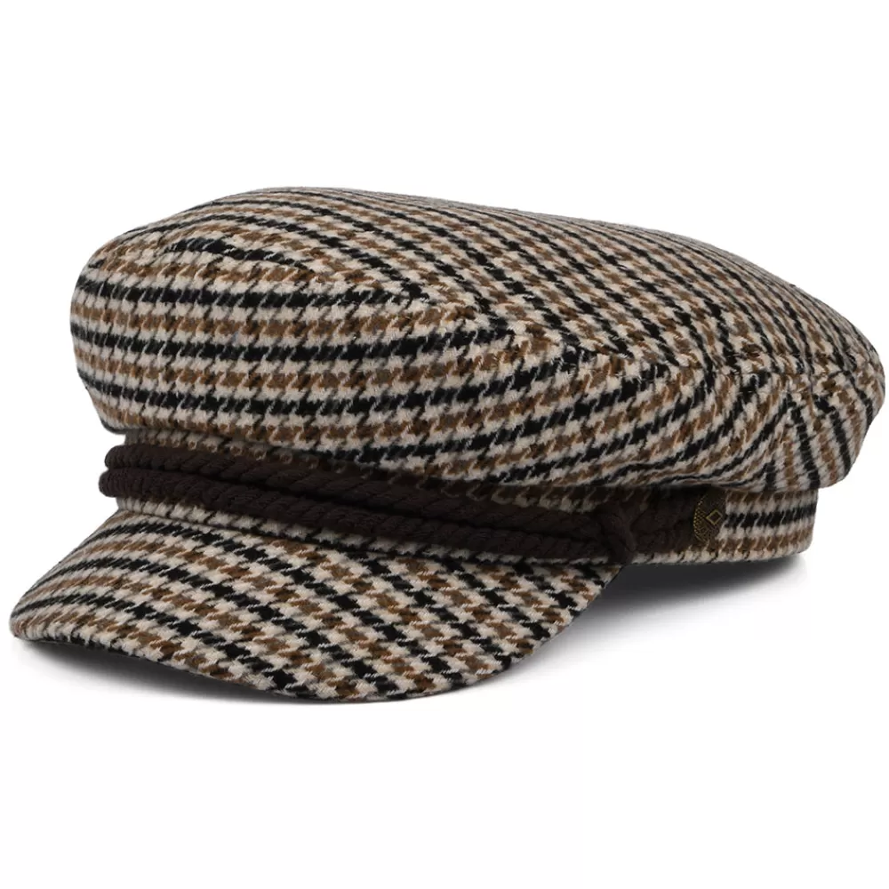 Casquettes De Marin | Casquettes De Marin^Brixton Casquette de Marin Pied-de-Poule sable-marron-orange