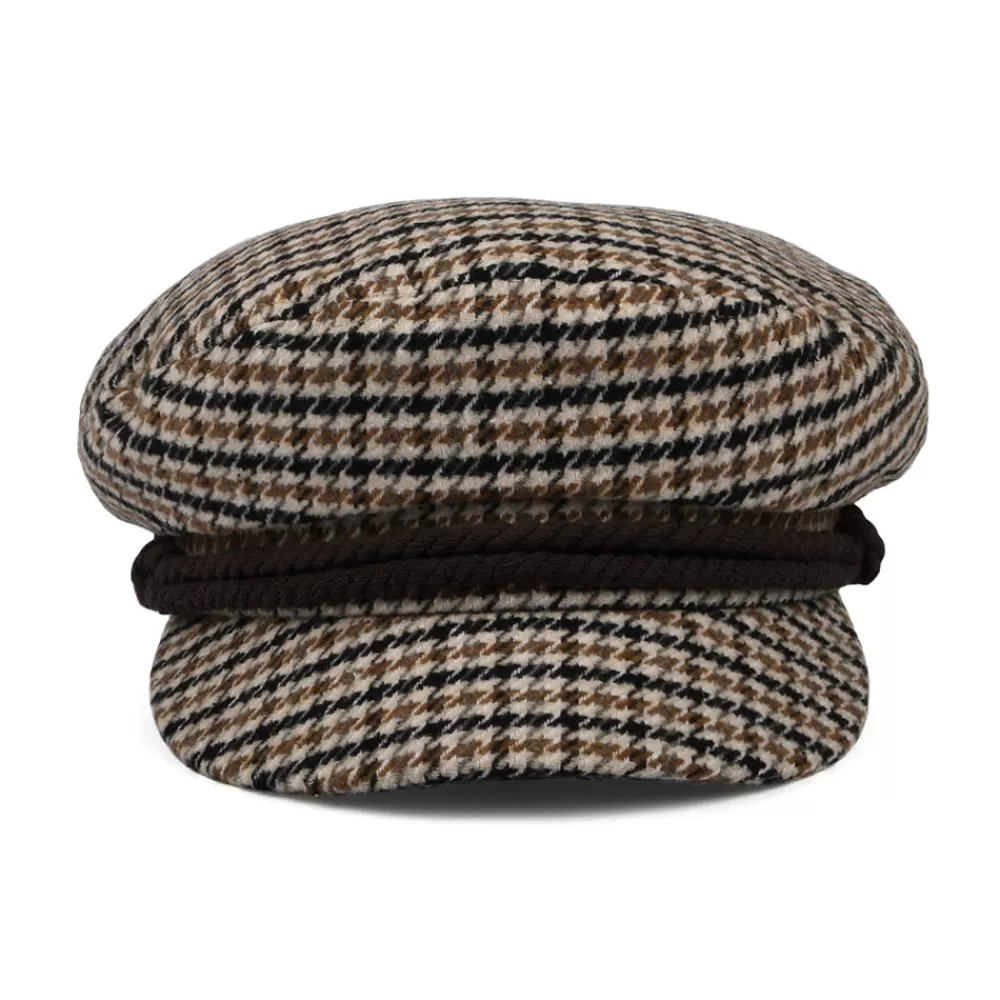 Casquettes De Marin | Casquettes De Marin^Brixton Casquette de Marin Pied-de-Poule sable-marron-orange