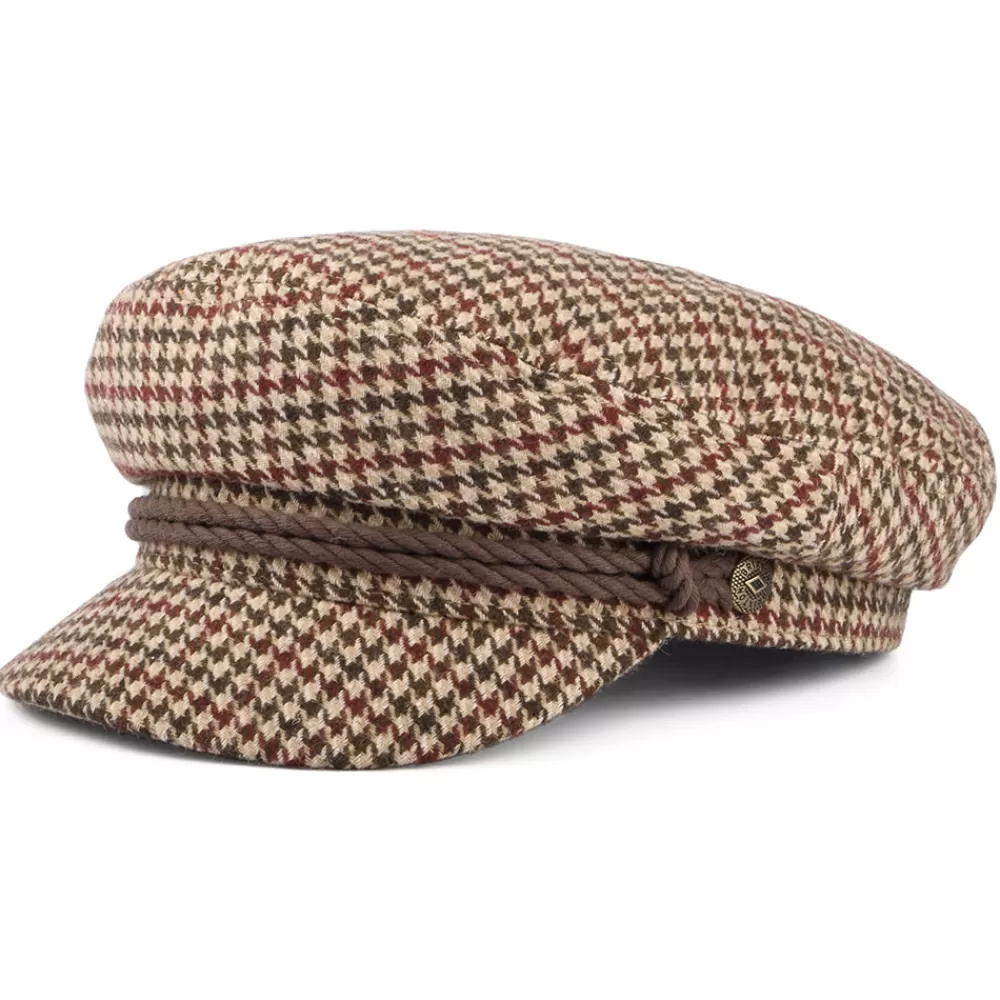 Grandes Tailles | Casquettes De Marin^Brixton Casquette de Marin Pied-de-Poule sable-marron-rouille