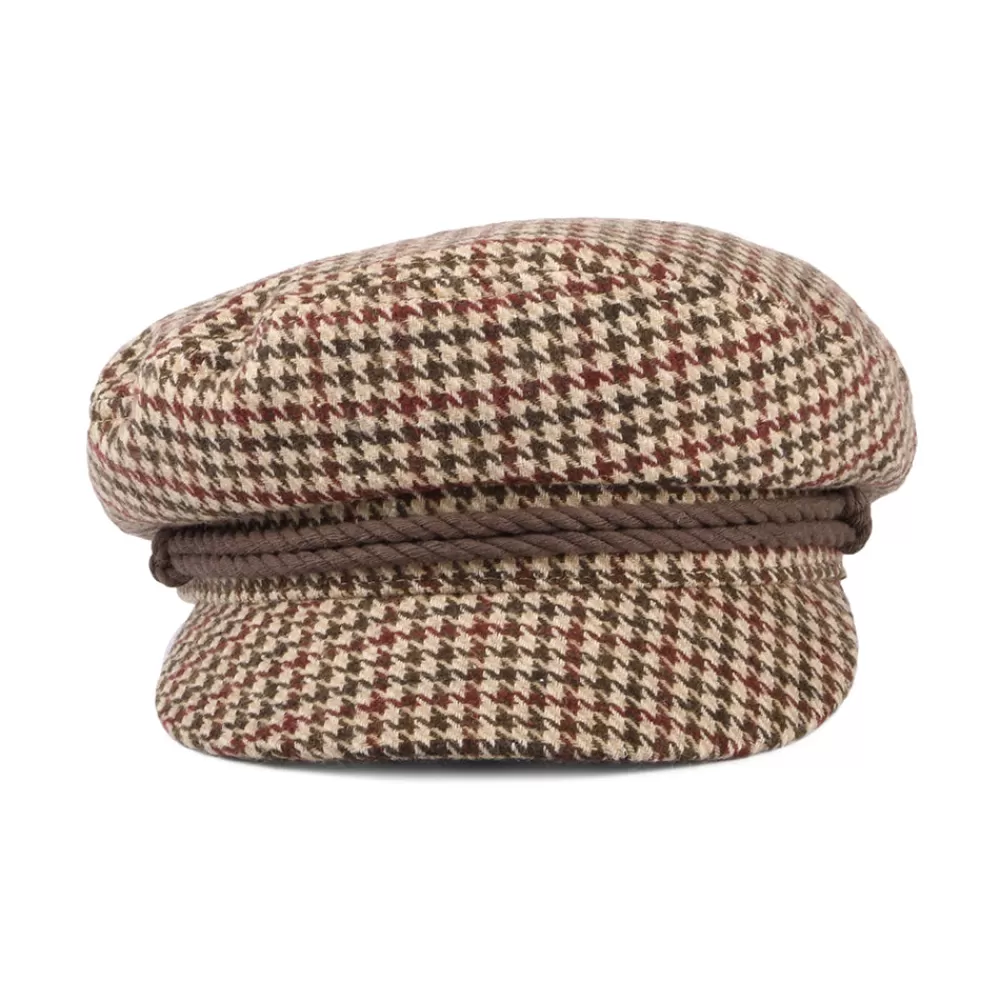 Grandes Tailles | Casquettes De Marin^Brixton Casquette de Marin Pied-de-Poule sable-marron-rouille