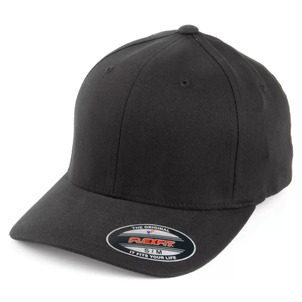 Casquettes De Baseball | Casquettes Homme^FlexFit Casquette en Coton Sergé Brossé Mid-Pro noir