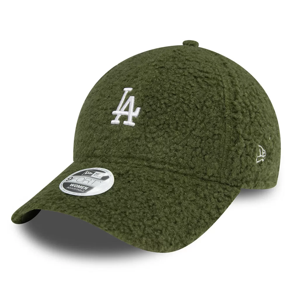 Chapeaux Hiver | Casquettes De Baseball^New Era Casquette Femme 9FORTY MLB Borg L.A. Dodgers olive-blanc