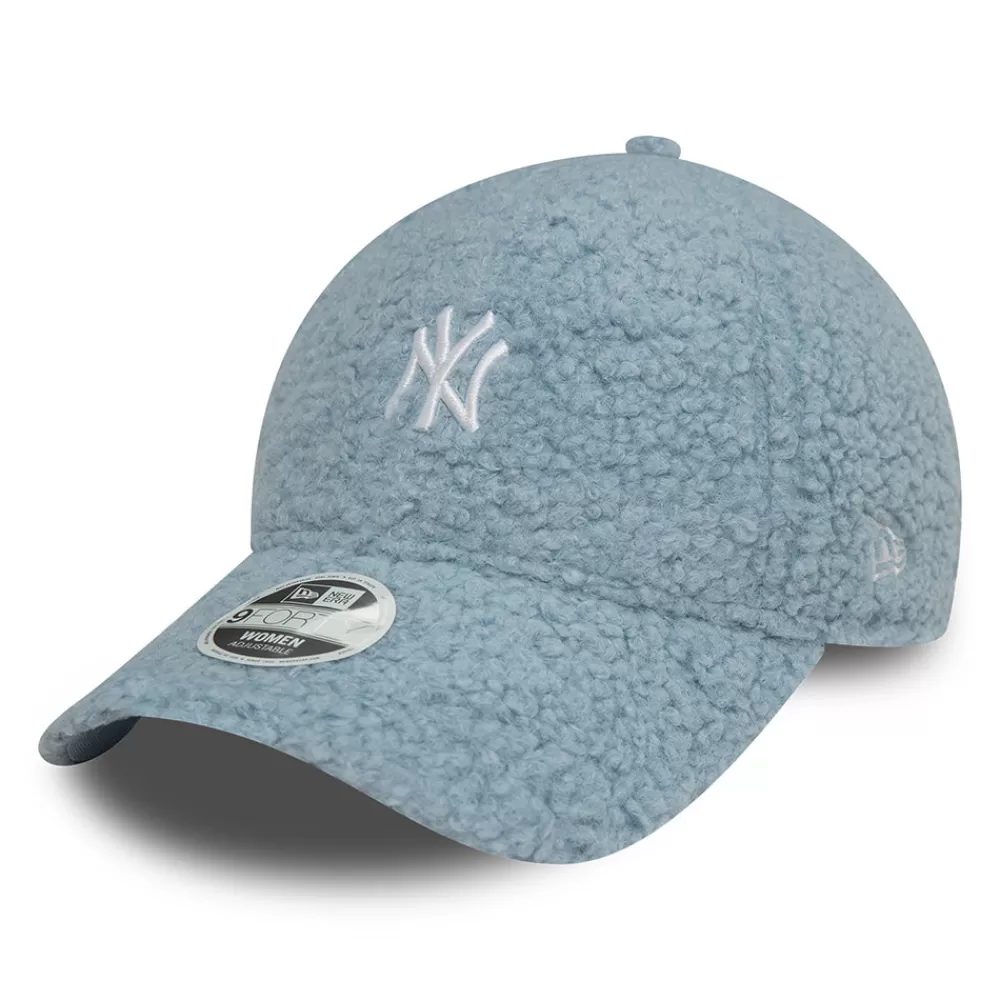 Chapeaux Hiver | Casquettes De Baseball^New Era Casquette Femme 9FORTY MLB Borg New York Yankees bleu clair-blanc
