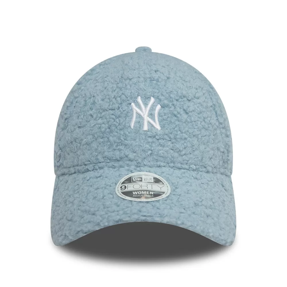 Chapeaux Hiver | Casquettes De Baseball^New Era Casquette Femme 9FORTY MLB Borg New York Yankees bleu clair-blanc