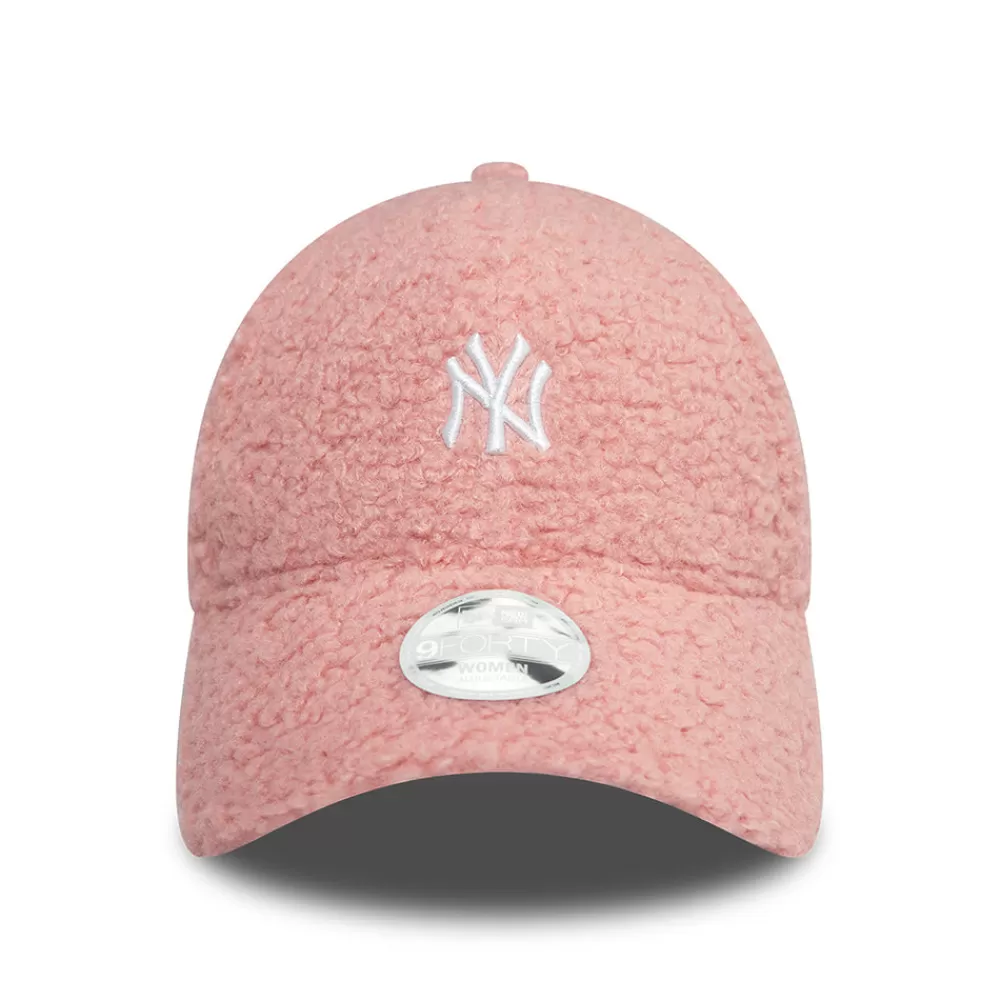 Chapeaux Hiver | Casquettes De Baseball^New Era Casquette Femme 9FORTY MLB Borg New York Yankees rose blush-blanc