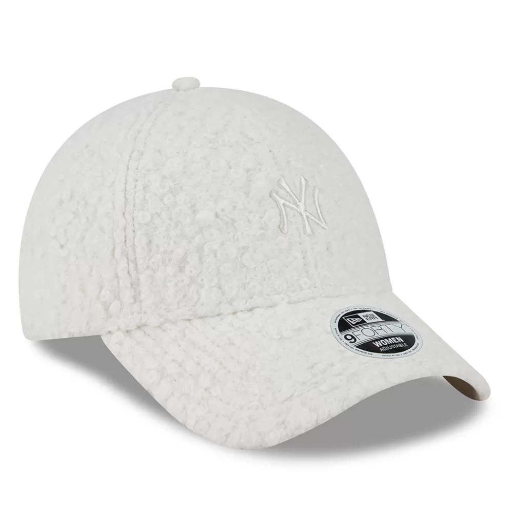 Chapeaux Hiver | Casquettes De Baseball^New Era Casquette Femme 9FORTY MLB Hypertexture New York Yankees blanc cassé