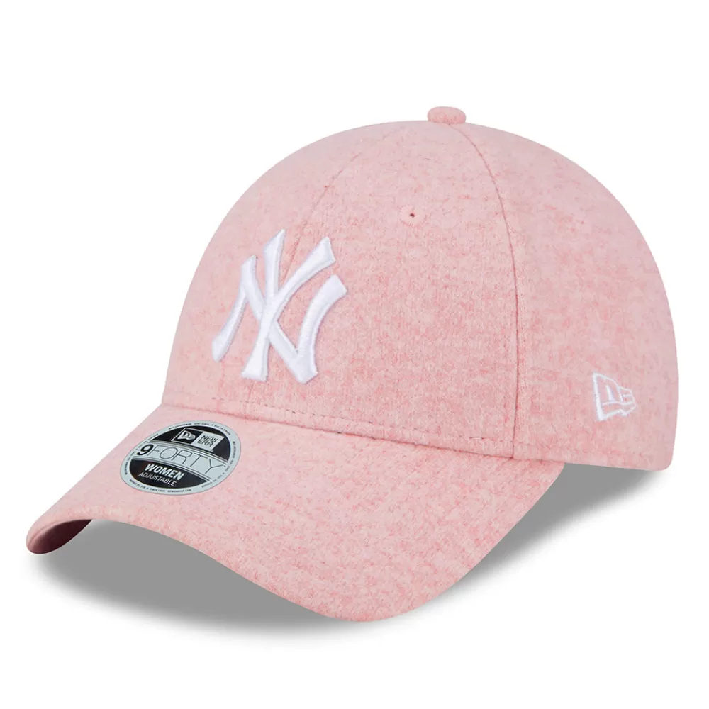 Chapeaux Hiver | Casquettes De Baseball^New Era Casquette Femme 9FORTY MLB Wool New York Yankees rose-blanc