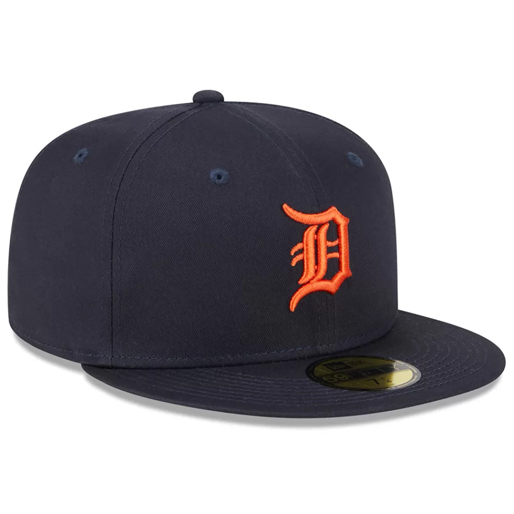 Casquettes De Baseball | Casquettes Homme^New Era Casquette 59FIFTY MLB League Essential Detroit Tigers bleu marine-orange