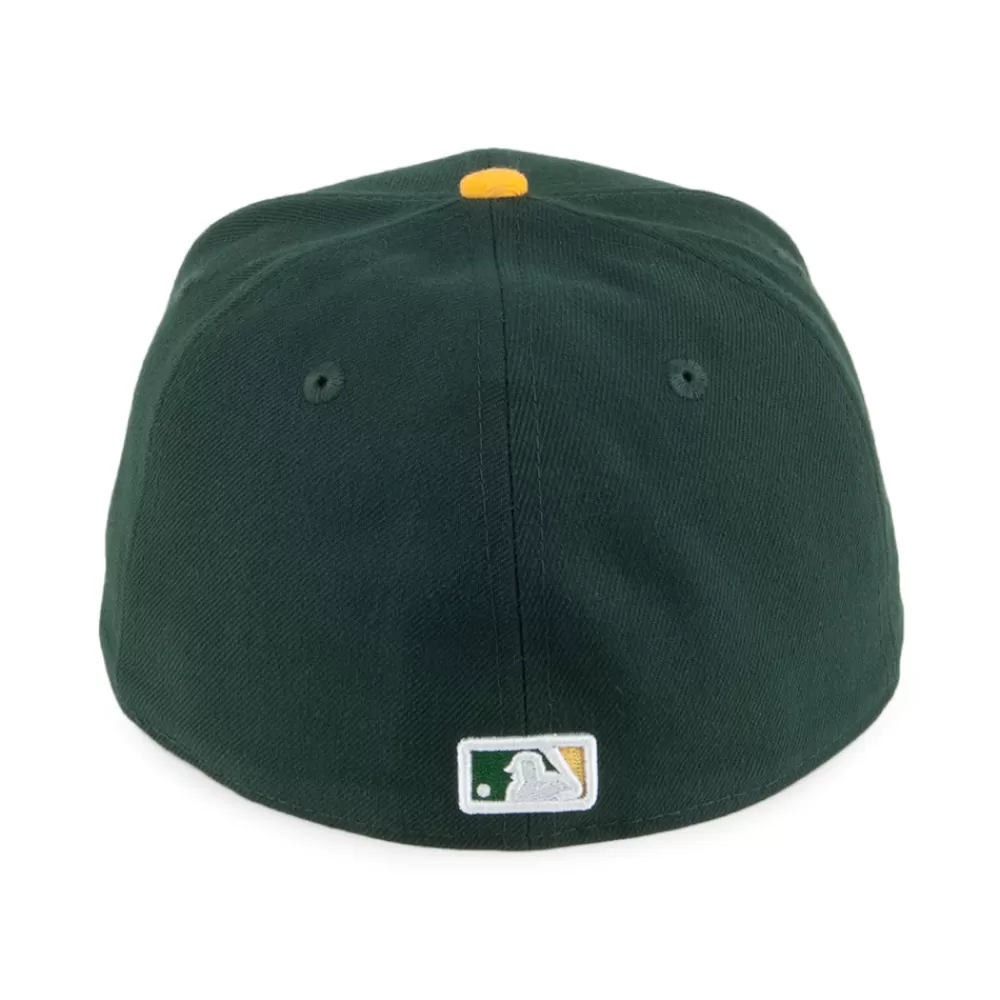 Casquettes De Baseball | Casquettes Homme^New Era Casquette 59FIFTY MLB On Field AC Perf Oakland Athletics vert-jaune