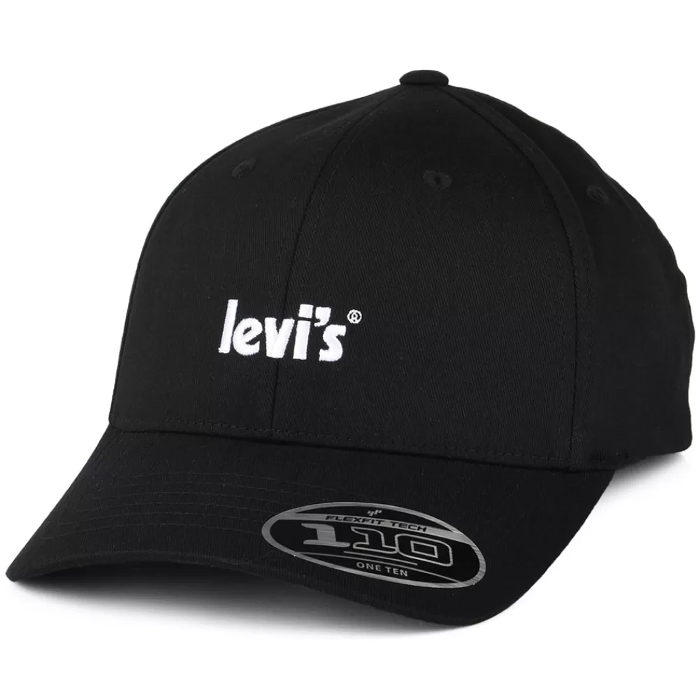 Casquettes De Baseball | Casquettes Homme^Levi's Casquette Flexfit Poster Logo noir LEVI'S