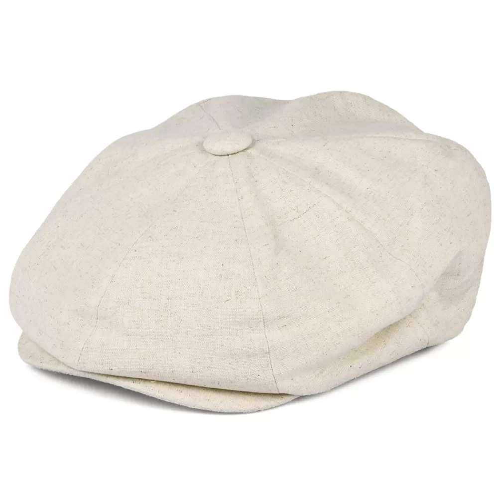Casquettes Plates | Casquettes Plates^Christys Casquette Gavroche à 8 Pans en Coton et Lin avoine