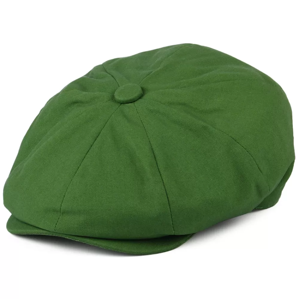 Casquettes Plates | Casquettes Plates^Christys Casquette Gavroche à 8 Pans en Coton et Lin vert