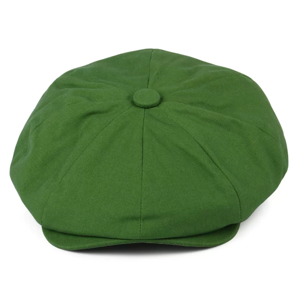 Casquettes Plates | Casquettes Plates^Christys Casquette Gavroche à 8 Pans en Coton et Lin vert