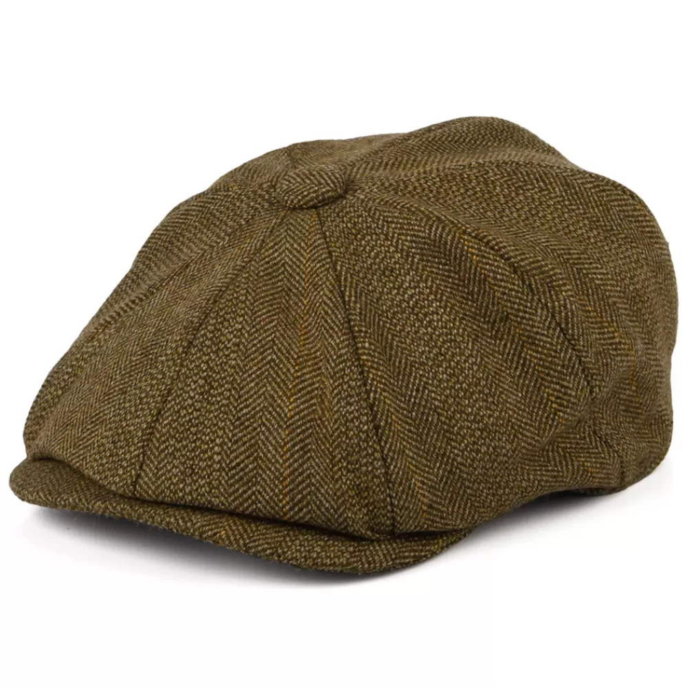 Casquettes Plates | Casquettes Plates^Christys Casquette Gavroche à 8 Pans en Tweed Lovat Teviot marron