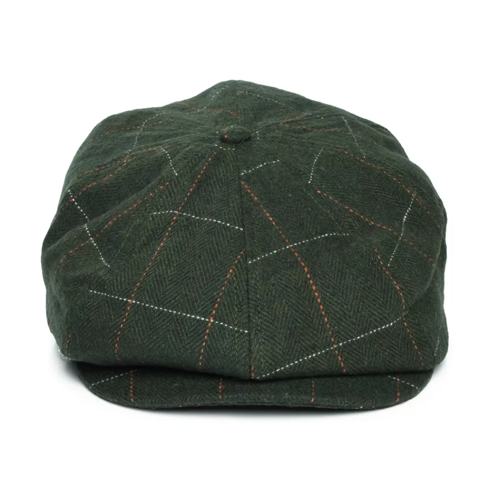 Casquettes Plates | Grandes Tailles^Brixton Casquette Gavroche à Carreaux et Chevrons Brood mousse-orange