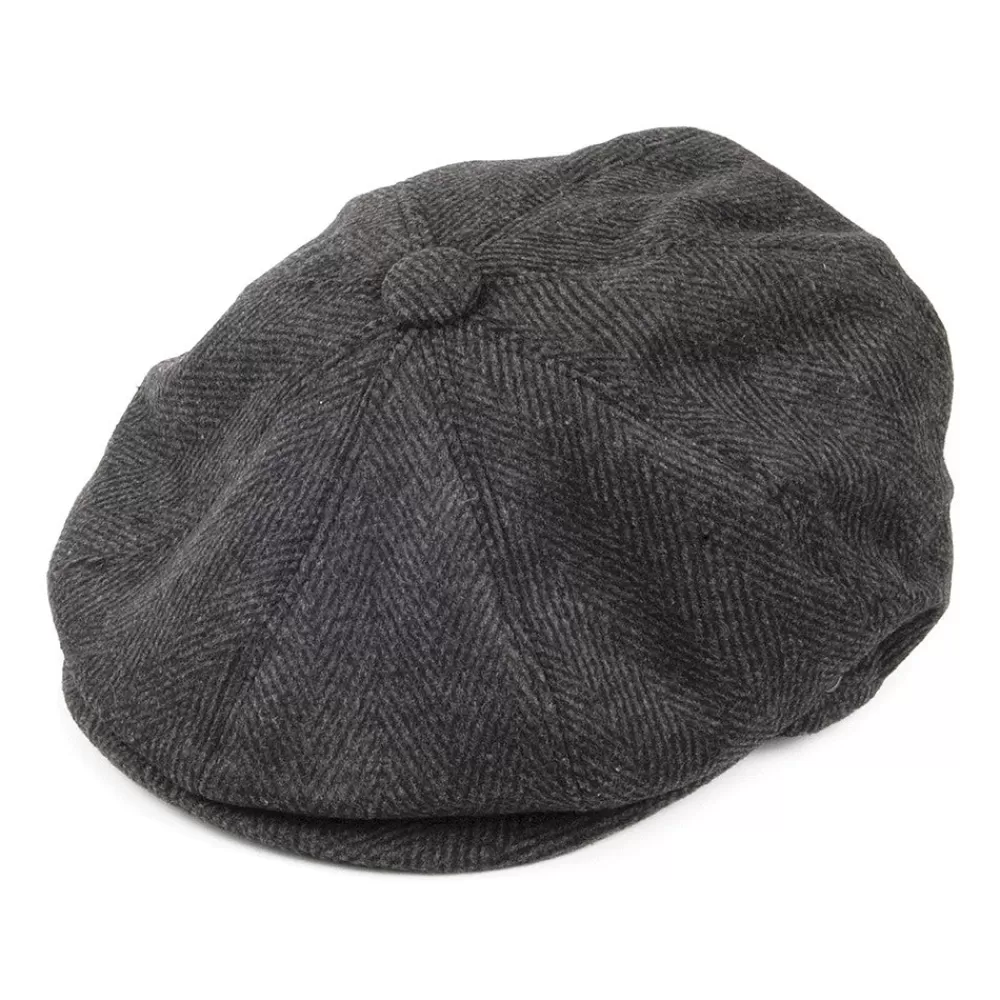 Casquettes Plates | Grandes Tailles^Jaxon & James Casquette Gavroche à Chevrons anthracite JAXON & JAMES