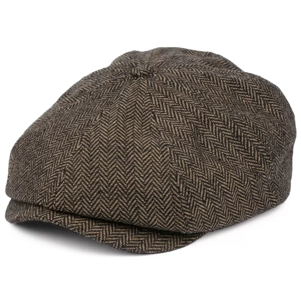 Casquettes Plates | Grandes Tailles^Brixton Casquette Gavroche à Chevrons Brood marron-khaki