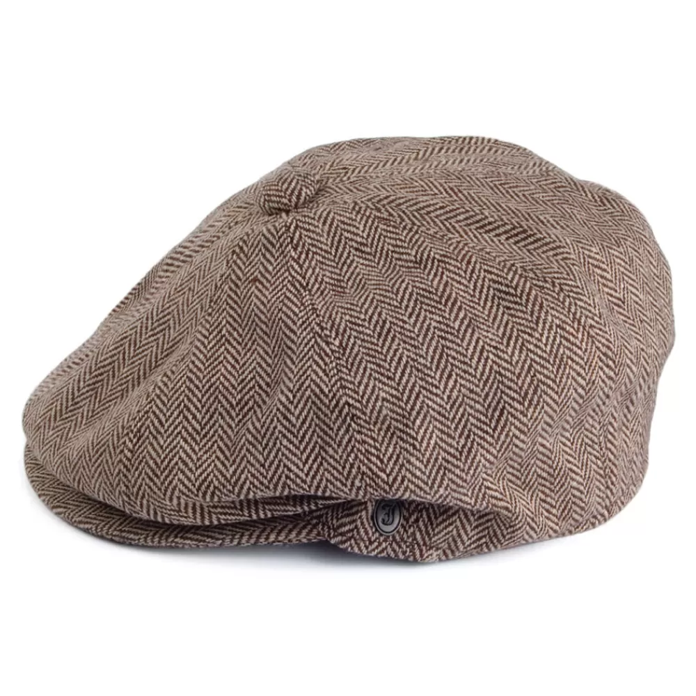 Casquettes Plates | Grandes Tailles^Jaxon & James Casquette Gavroche à Chevrons marron JAXON & JAMES
