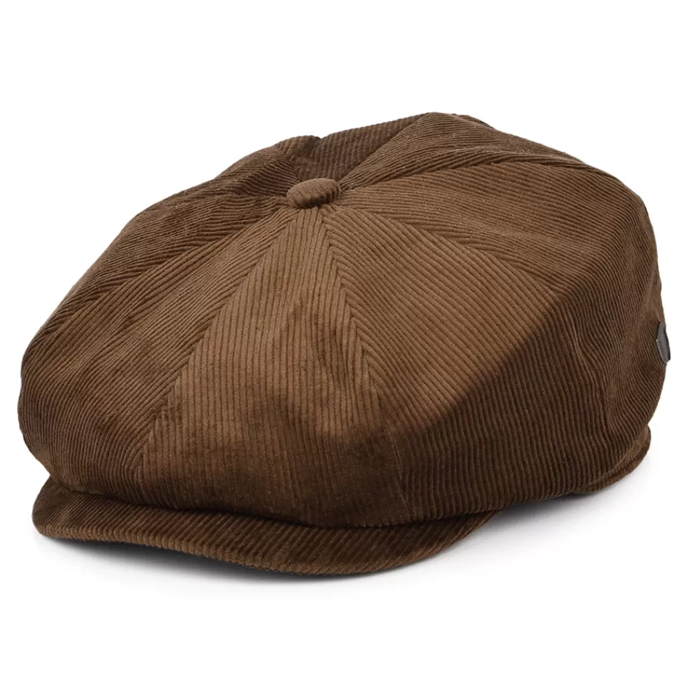 Casquettes Plates | Casquettes Plates^Brixton Casquette Gavroche Ample en Velours Côtelé Brood marron