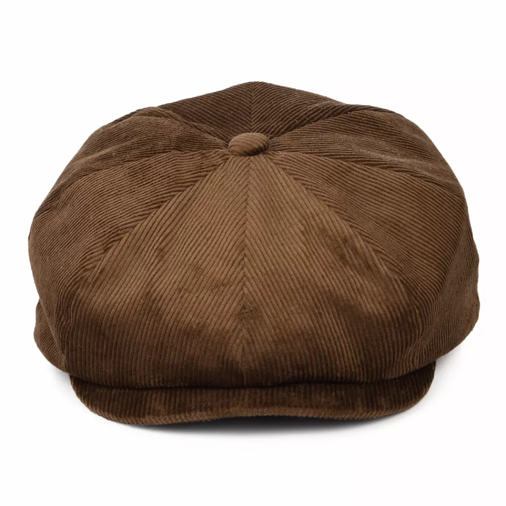 Casquettes Plates | Casquettes Plates^Brixton Casquette Gavroche Ample en Velours Côtelé Brood marron