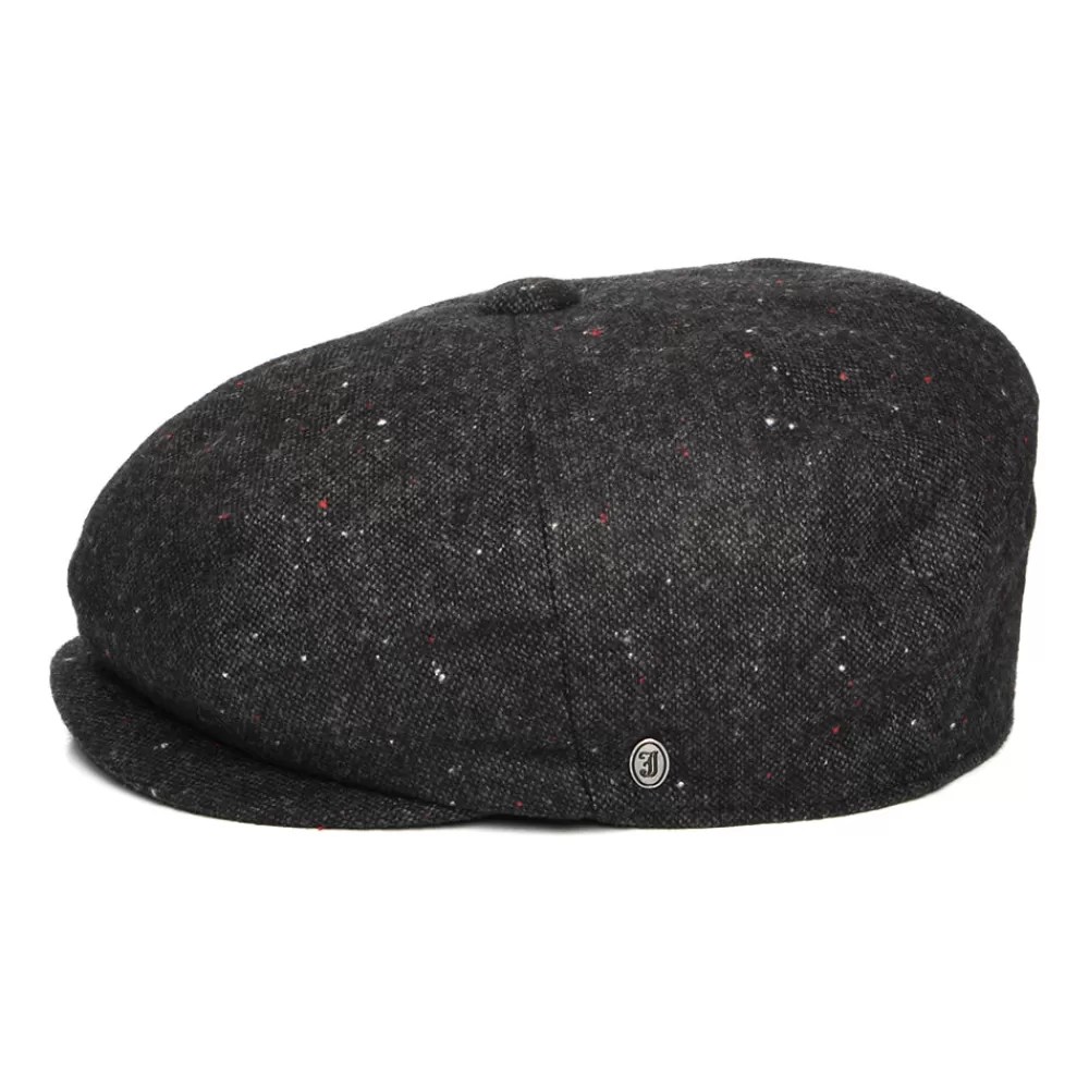 Casquettes Plates | Grandes Tailles^Jaxon & James Casquette Gavroche Chinée et Mouchetée Blackheath noir-multi JAXON & JAMES