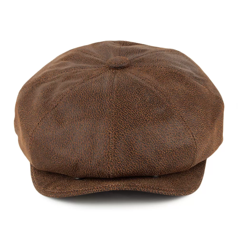 Casquettes Plates | Casquettes Femme^Jaxon & James Casquette Gavroche en Cuir marron JAXON & JAMES