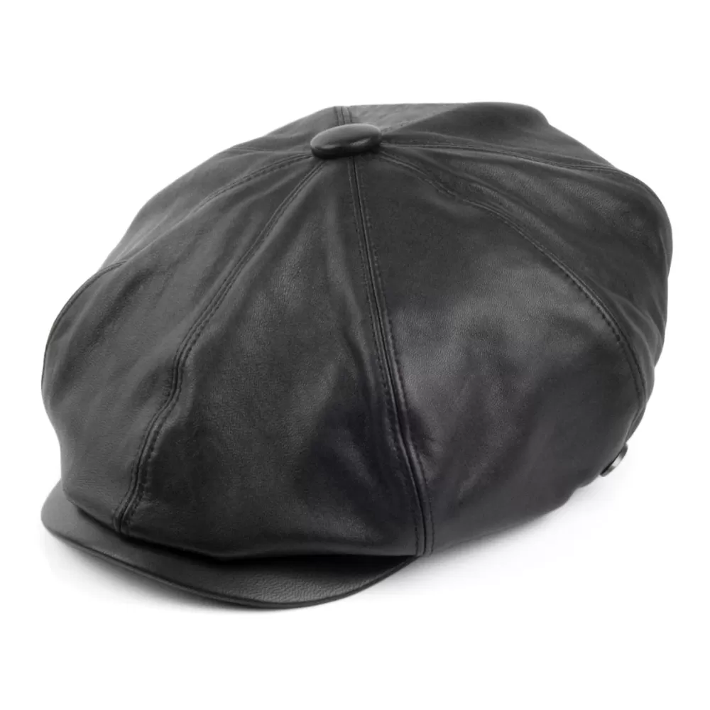 Casquettes Plates | Casquettes Femme^Bailey Casquette Gavroche en Cuir Noclin noir