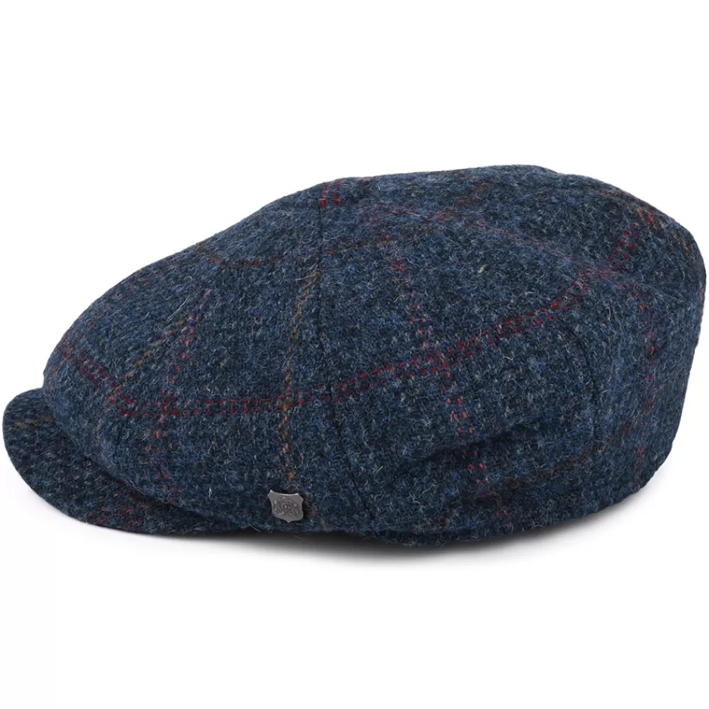 Casquettes Plates | Chapeaux Hiver^Failsworth Casquette Gavroche en Harris Tweed à Carreaux Carloway denim-multicolore