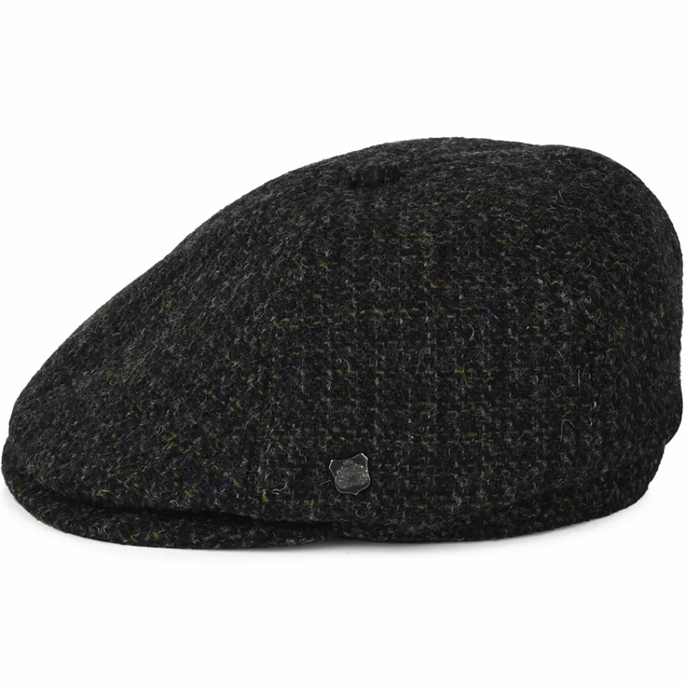 Casquettes Plates | Chapeaux Hiver^Failsworth Casquette Gavroche en Harris Tweed à Carreaux Hudson anthracite