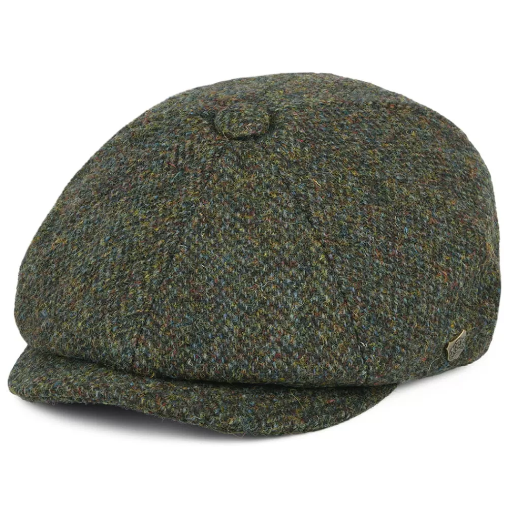 Casquettes Plates | Chapeaux Hiver^Failsworth Casquette Gavroche en Harris Tweed à Chevrons Carloway forêt