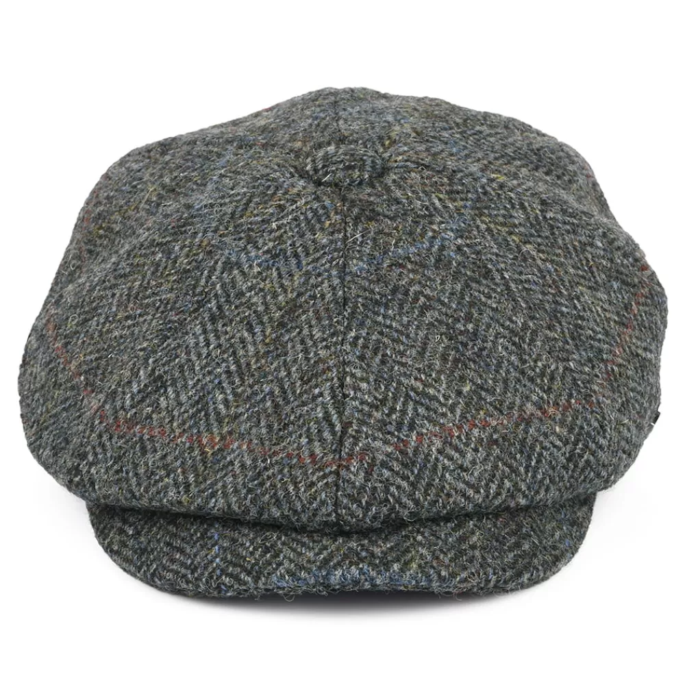 Casquettes Plates | Chapeaux Hiver^Failsworth Casquette Gavroche en Harris Tweed à Chevrons Carloway mélange de gris