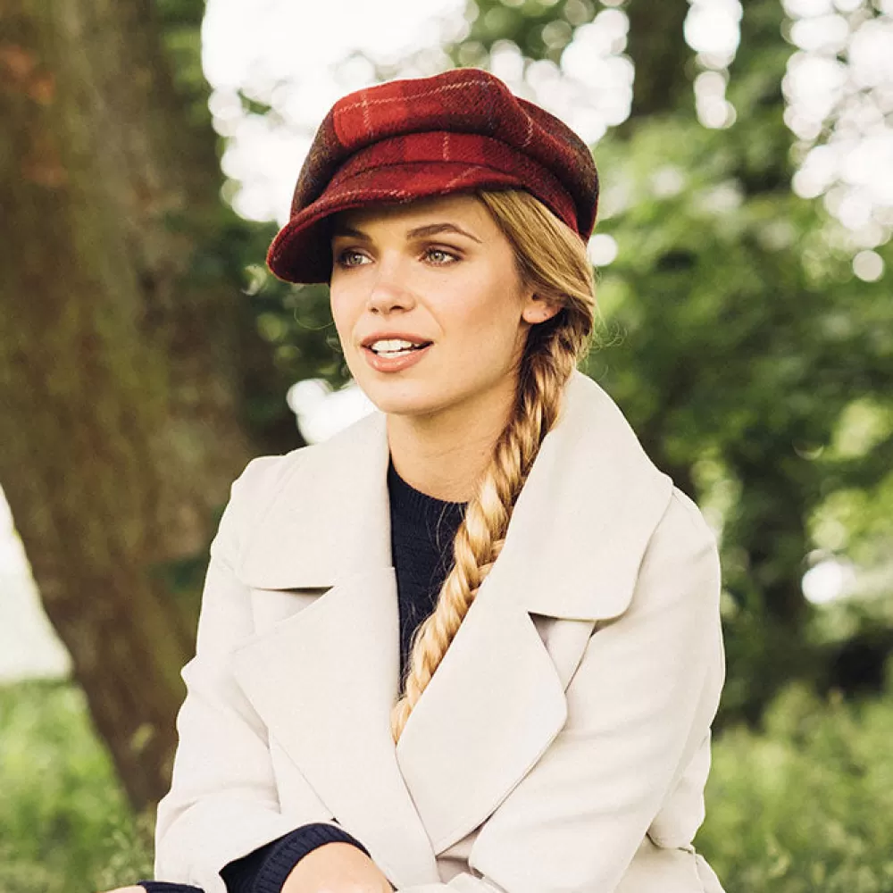 Chapeaux Hiver | Casquettes Plates^Failsworth Casquette Gavroche en Harris Tweed Gabby rouge