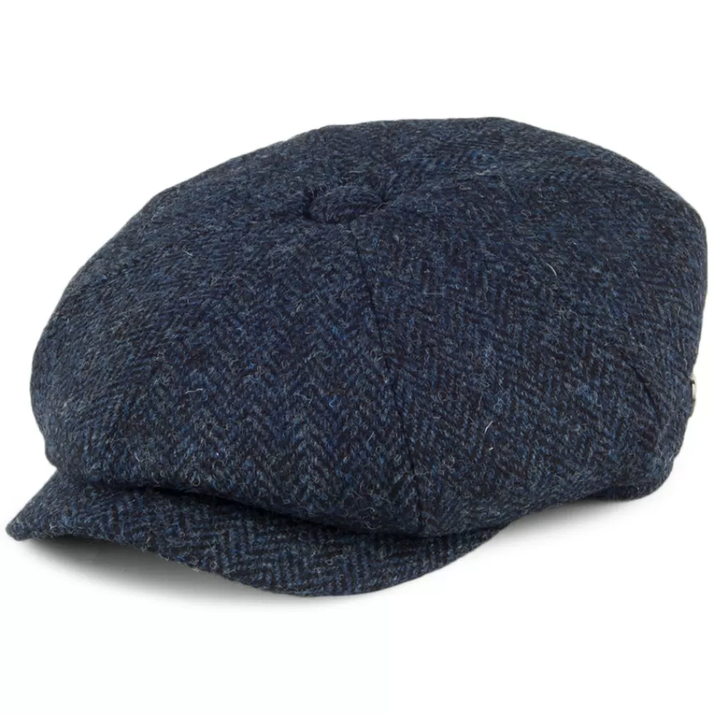 Casquettes Plates | Grandes Tailles^Jaxon & James Casquette Gavroche en Harris Tweed Skye bleu-noir JAXON & JAMES