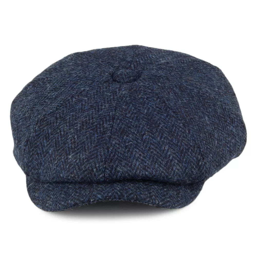 Casquettes Plates | Grandes Tailles^Jaxon & James Casquette Gavroche en Harris Tweed Skye bleu-noir JAXON & JAMES