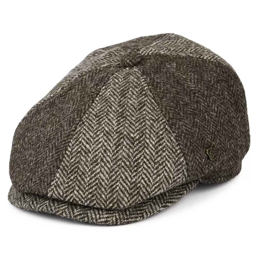 Casquettes Plates | Casquettes Plates^Failsworth Casquette Gavroche en Laine Britannique Hexham marron clair-marron foncé