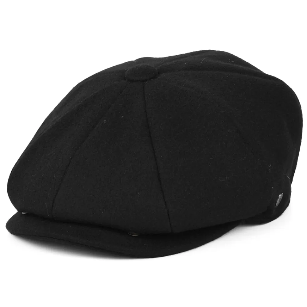Casquettes Plates | Grandes Tailles^Jaxon & James Casquette Gavroche en Laine Melton noir JAXON & JAMES