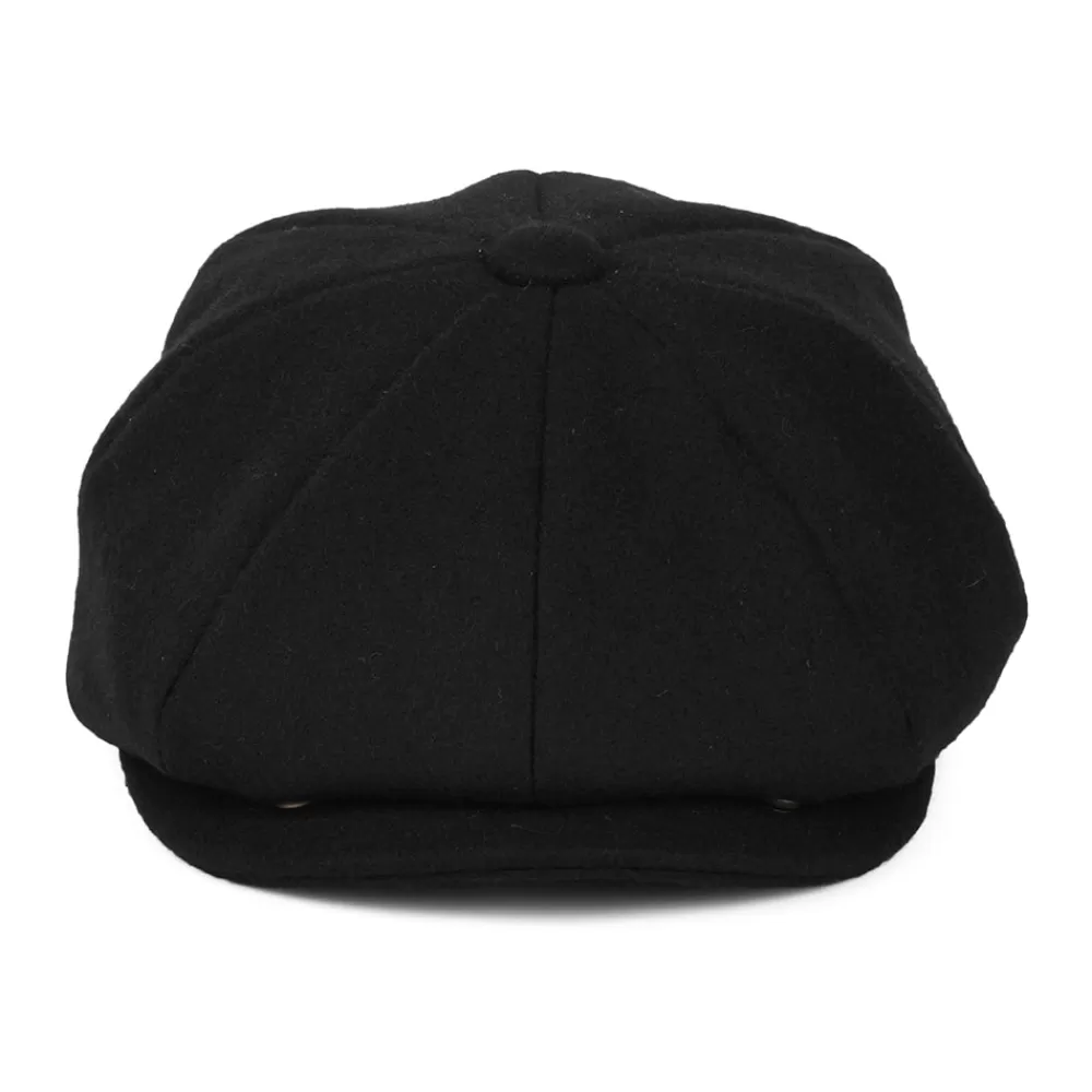Casquettes Plates | Grandes Tailles^Jaxon & James Casquette Gavroche en Laine Melton noir JAXON & JAMES