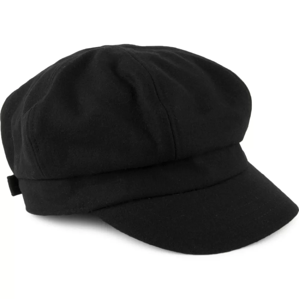 Chapeaux Hiver | Casquettes Plates^sur la tête Casquette Gavroche en Laine Mélangée noir SUR LA TÊTE