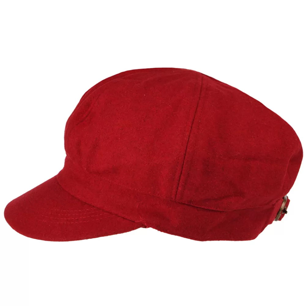 Chapeaux Hiver | Casquettes Plates^sur la tête Casquette Gavroche en Laine Mélangée rouge SUR LA TÊTE