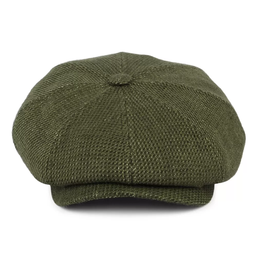 Casquettes Plates | Casquettes Plates^Stetson Casquette Gavroche en Lin et Coton Hatteras olive-khaki